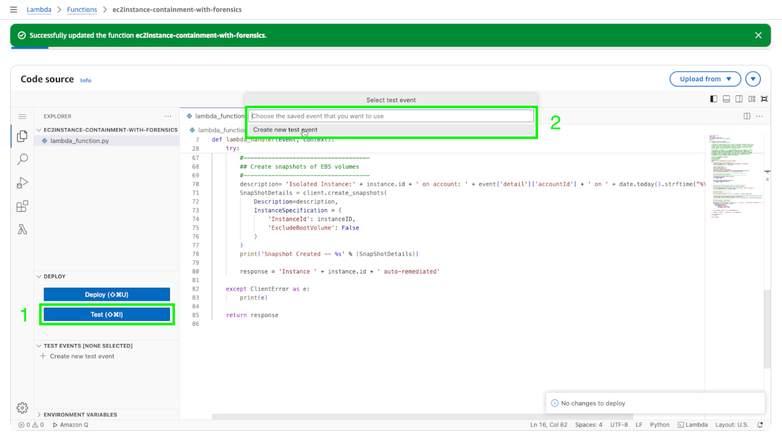 Test Lambda