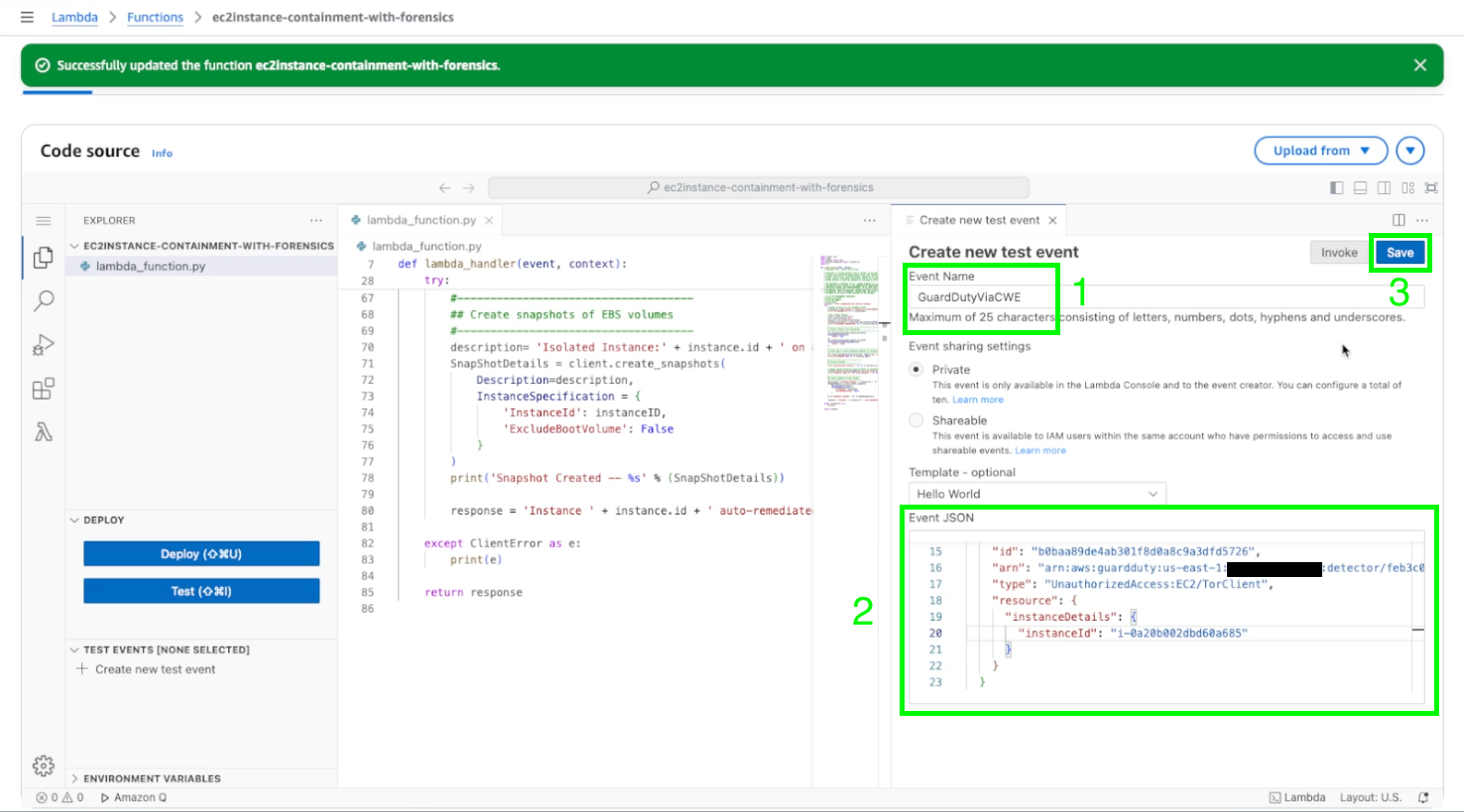 Test Lambda