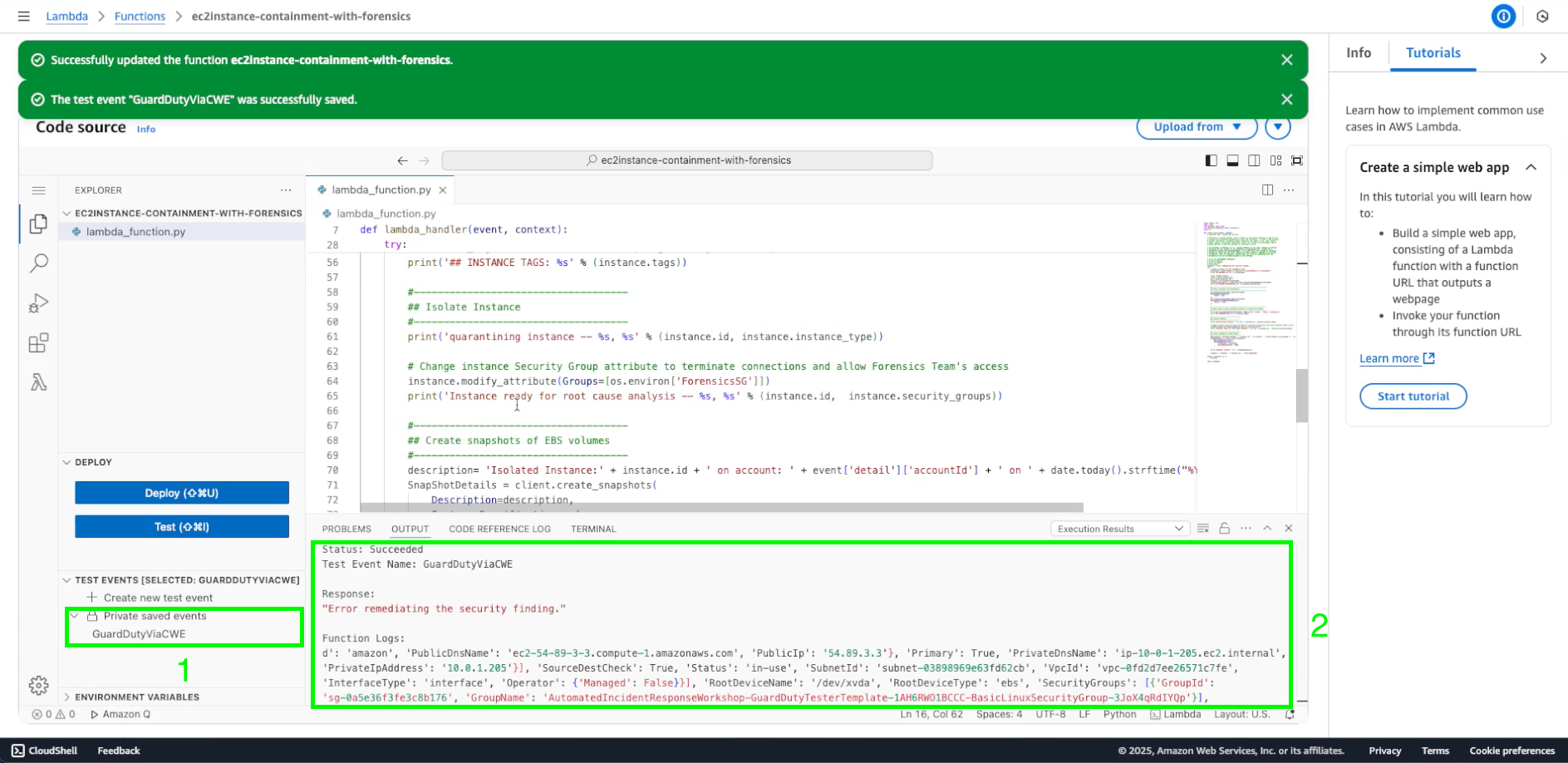 Test Lambda